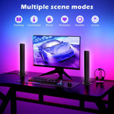 1 set, Smart LED Light Bars - RGB Night Light with Remote and App Control, Music Sync Backlight for Gaming TV, Bedroom Decoration, and Desktop Lamp