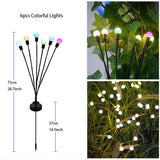 Solar Firefly Garden Lights - Set of 6/8/10 LED Wind-Driven Lamps for Lawn Decoration and Ramadan Festival