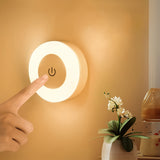 1pc Dimmable LED Touch Night Light for Bedroom, Aisle, Washroom, Living Room - Warm/White Light