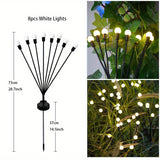 Solar Firefly Garden Lights - Set of 6/8/10 LED Wind-Driven Lamps for Lawn Decoration and Ramadan Festival