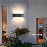 10W 3000K LED Up & Down Wall Light - Modern Black Outdoor IP65 Waterproof Wall Light For Bedrooms