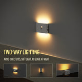 1/2/4pcs LED Smart Sensor Cabinet Light, Wireless USB Rechargeable Sensor Night Light, With Motion Sensor, Upper And Lower Glow To Protect Eyes, For Indoor, Bedroom, Hallway, Cabinet, Bathroom