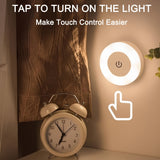 1pc Dimmable LED Touch Night Light for Bedroom, Aisle, Washroom, Living Room - Warm/White Light