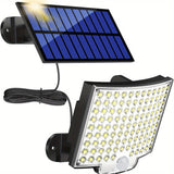 1pc Solar Outdoor Lights with Motion Sensor - 106 LEDs, IP65 Waterproof, 120° Lighting Angle - Solar Wall Light for Garden with 16.5ft Cable