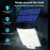 1pc Solar Outdoor Lights with Motion Sensor - 106 LEDs, IP65 Waterproof, 120° Lighting Angle - Solar Wall Light for Garden with 16.5ft Cable