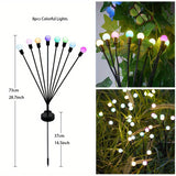 Solar Firefly Garden Lights - Set of 6/8/10 LED Wind-Driven Lamps for Lawn Decoration and Ramadan Festival