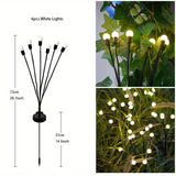 Solar Firefly Garden Lights - Set of 6/8/10 LED Wind-Driven Lamps for Lawn Decoration and Ramadan Festival