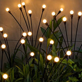 Solar Firefly Garden Lights - Set of 6/8/10 LED Wind-Driven Lamps for Lawn Decoration and Ramadan Festival